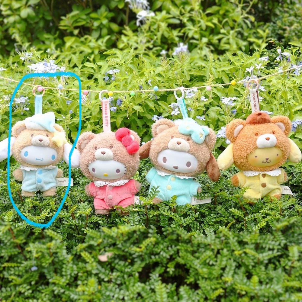 TOP TOY Sanrio Characters Latte Baby Vinyl Plush Keychain - Sea Salt Cinnamoroll - Picture 7 of 7
